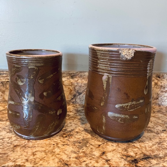 Handmade pottery ceramic utensil holders - Picture 3 of 5